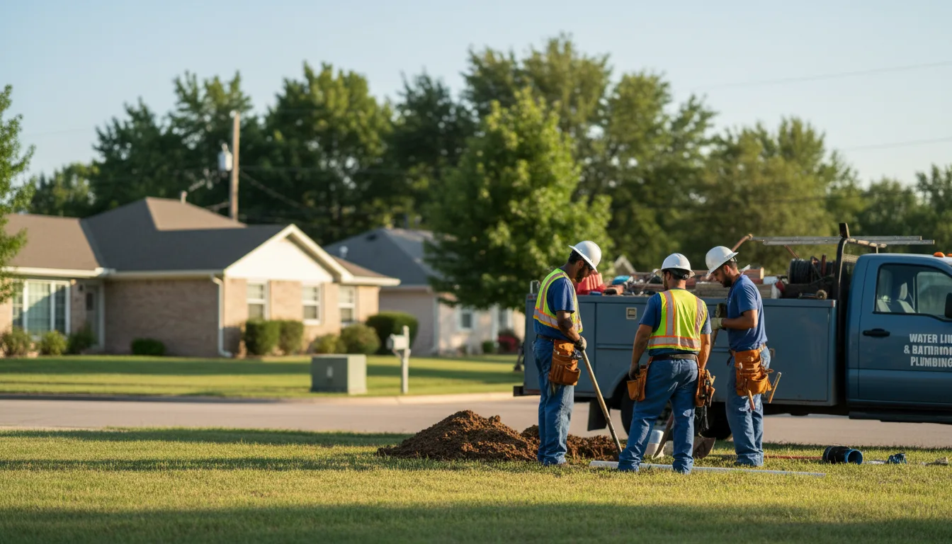 Residential water line and bathroom plumbing service in New Philadelphia, OH